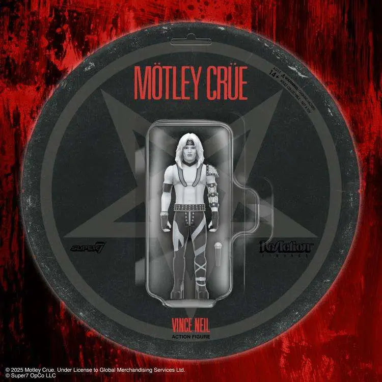 MOTLEY CRUE REACTION VINCE NEIL SHOUT AT THE DEVIL B&W FIGURE