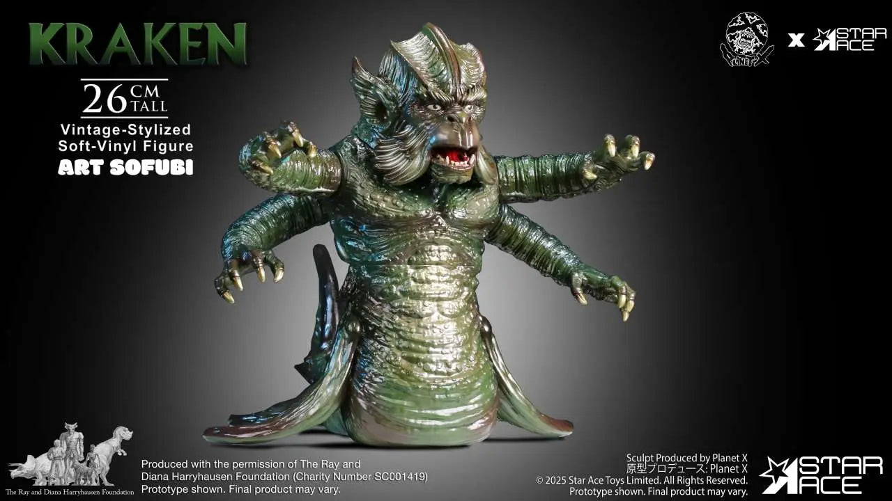 RAY HARRYHAUSEN KRAKEN VINTAGE-STYLIZED SOFT-VINYL STATUE