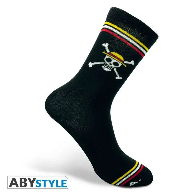 ONE PIECE SKULL SOCKS BLACK
