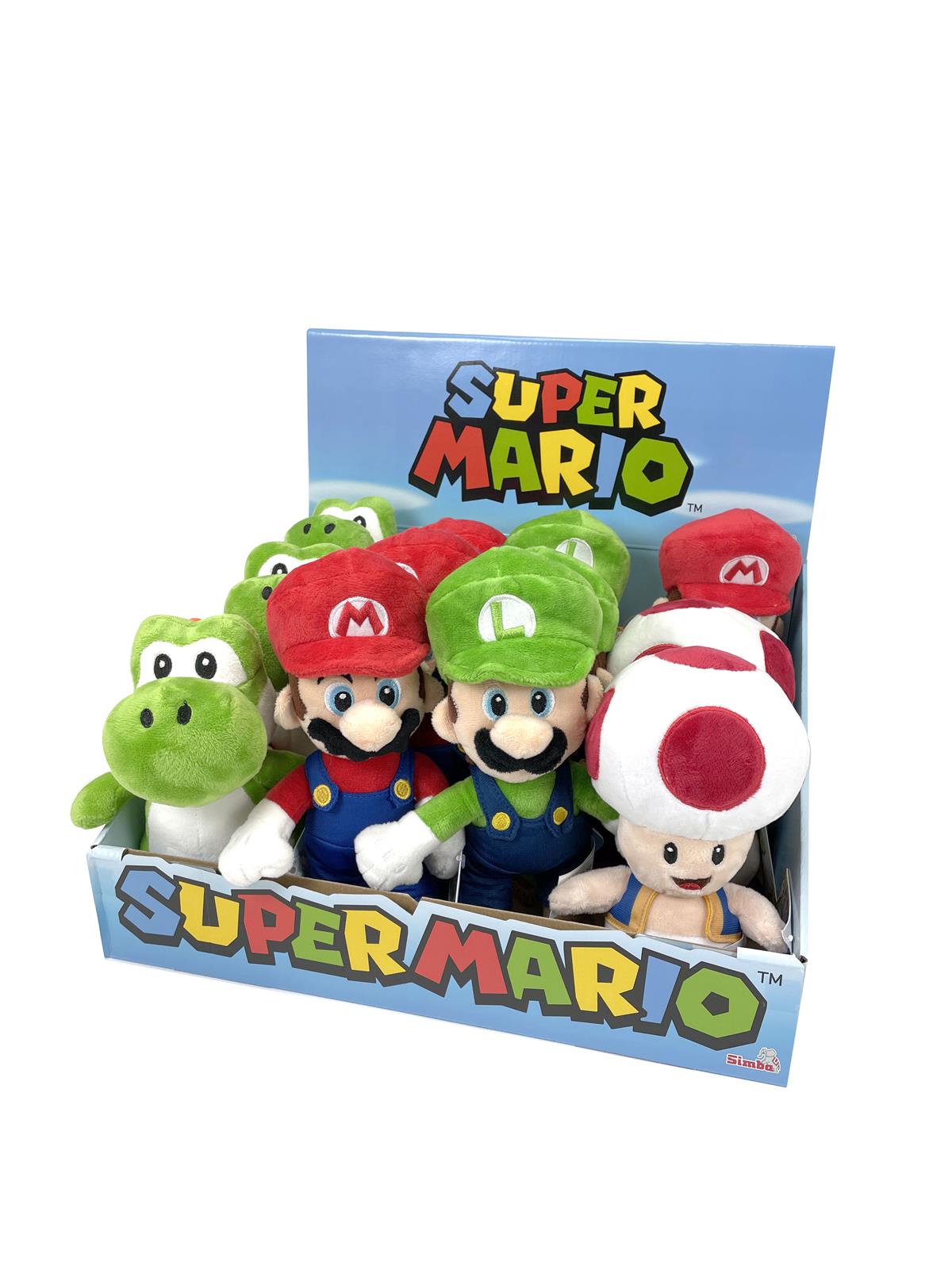 SUPER MARIO - Display of 12 Plushs 20cm - 4 Models