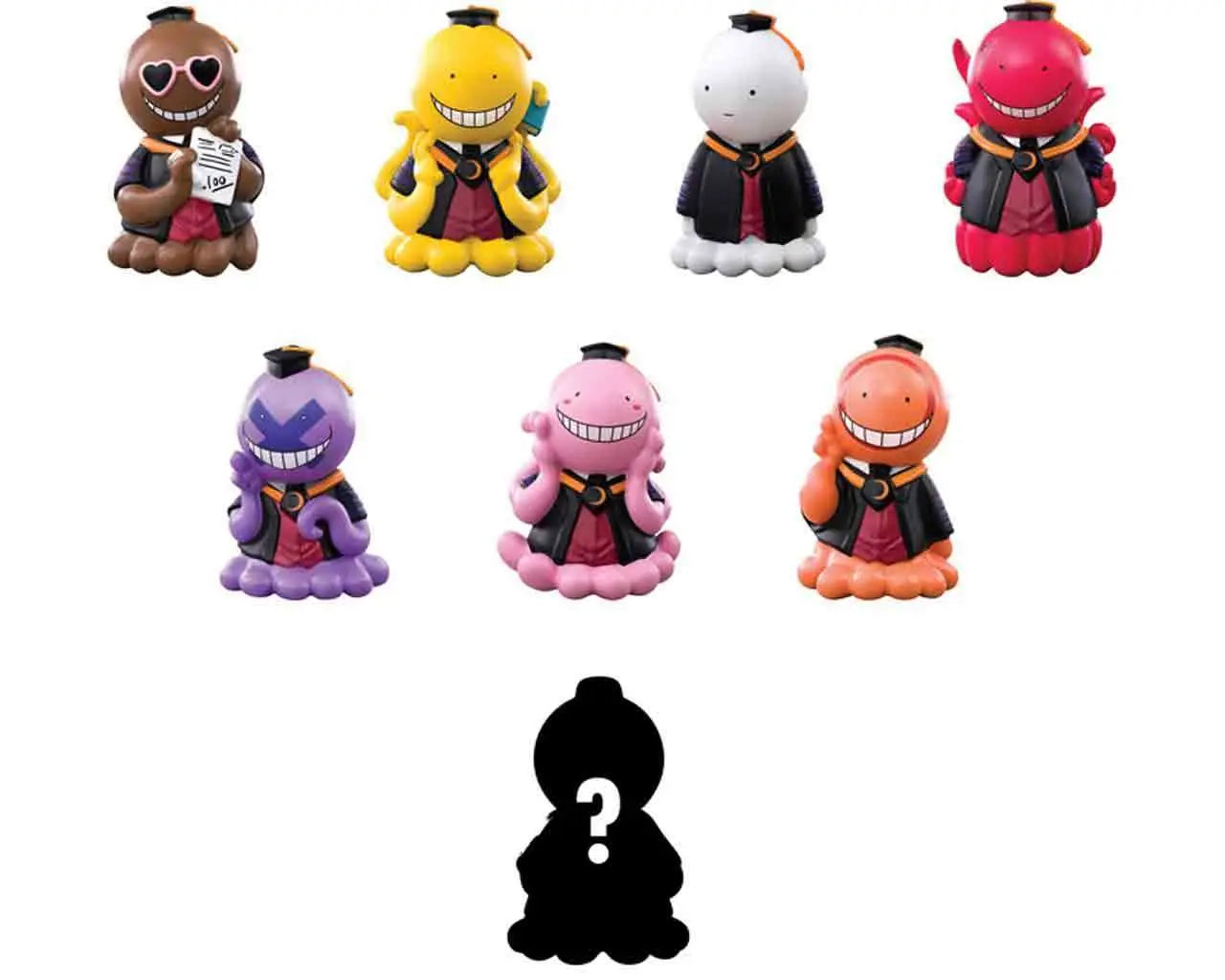 ASSASSINATION CLASSROOM - PUCHIPOP FIGURINE - BLIND BOX DISPLAY (8)