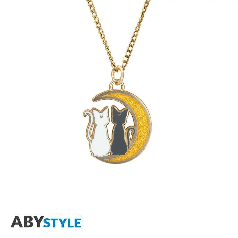 SAILOR MOON CATS ON THE MOON PENDANT NECKLACE
