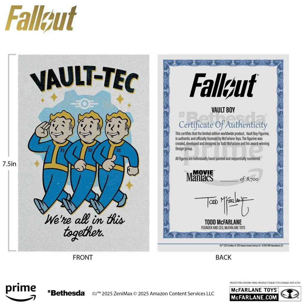 MOVIE MANIACS FALLOUT VAULT BOY ASSORTMENT SET (3)