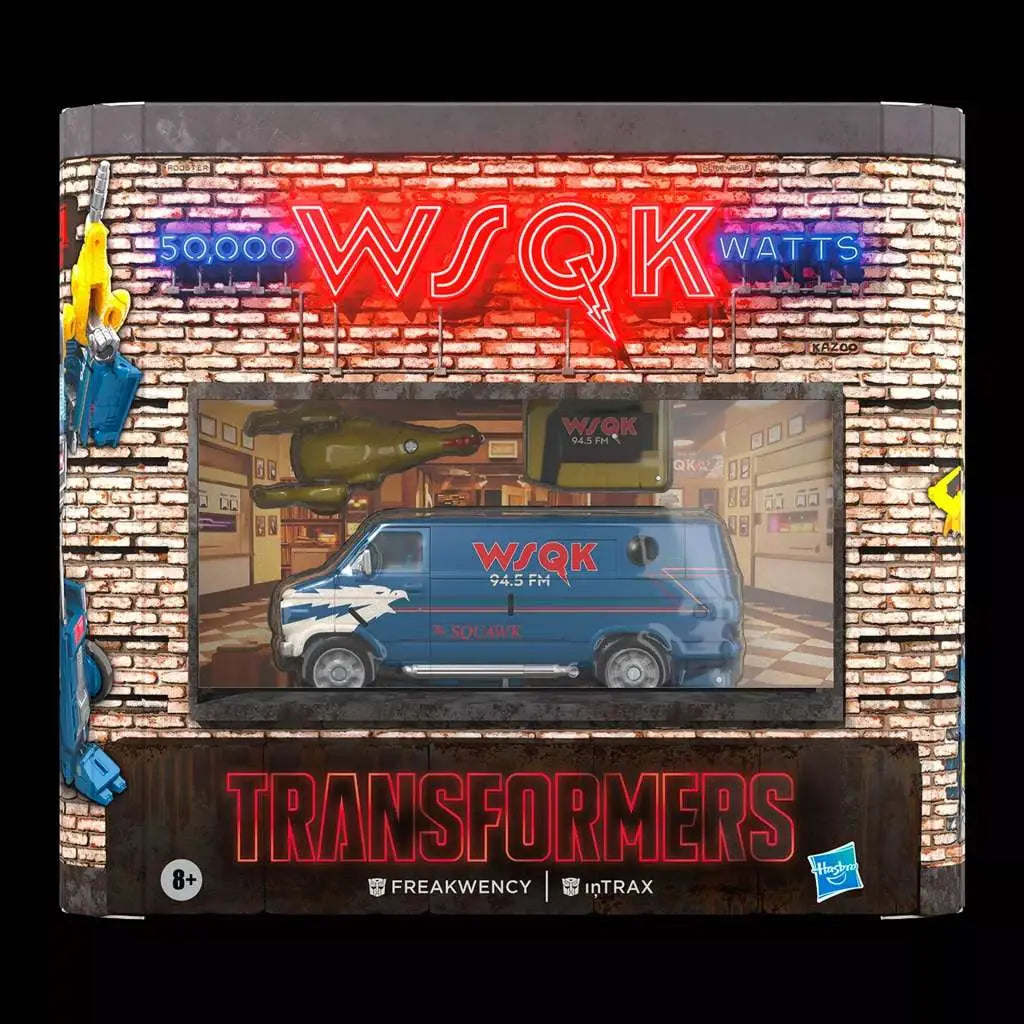 TRANSFORMERS X STRANGER THINGS FREAKWENCY AND 8-TRACK ACTION FIGURE