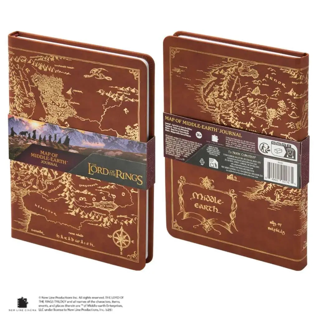 LORD OF THE RINGS MAP OF MIDDLE-EARTH JOURNAL
