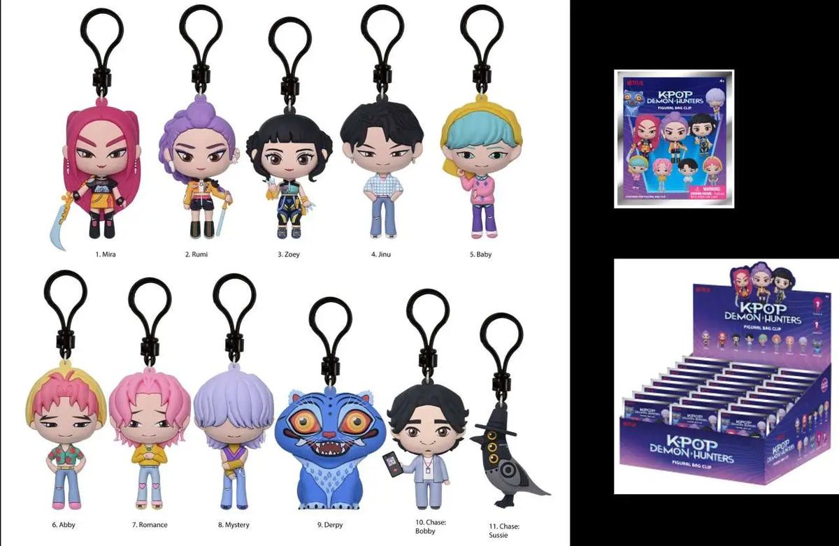 K-POP DEMON HUNTERS BAG CLIP BLIND BOX DISPLAY (24)
