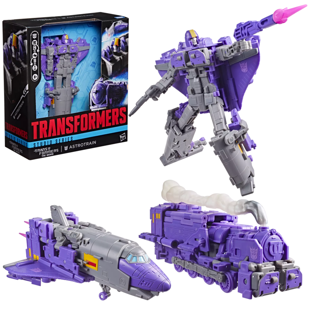 TRANSFORMERS STUDIO SERIES TRANSFORMERS THE MOVIE ASTROTRAIN ACTION FIGURE