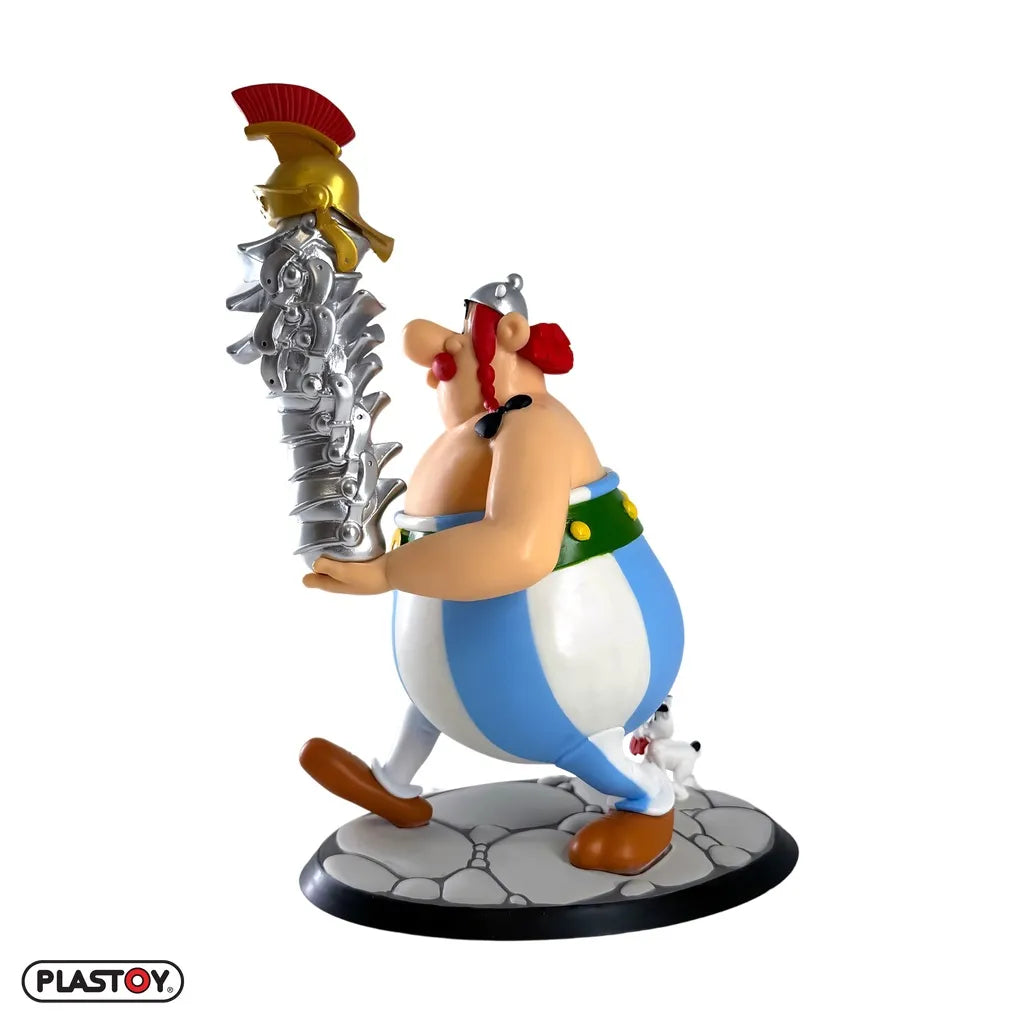 ASTERIX OBELIX STACK OF HELMETS AND DOGMATIX FIGURE