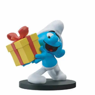 SMURFS JOKEY WITH GIFT RESIN FIGURE