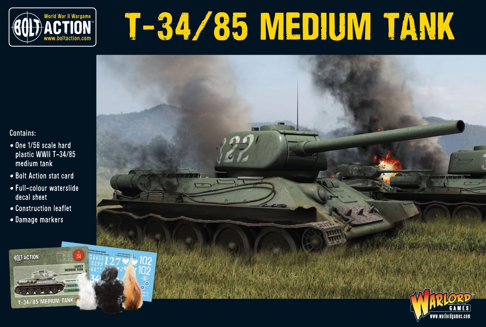 BOLT ACTION T34/85 MEDIUM TANK