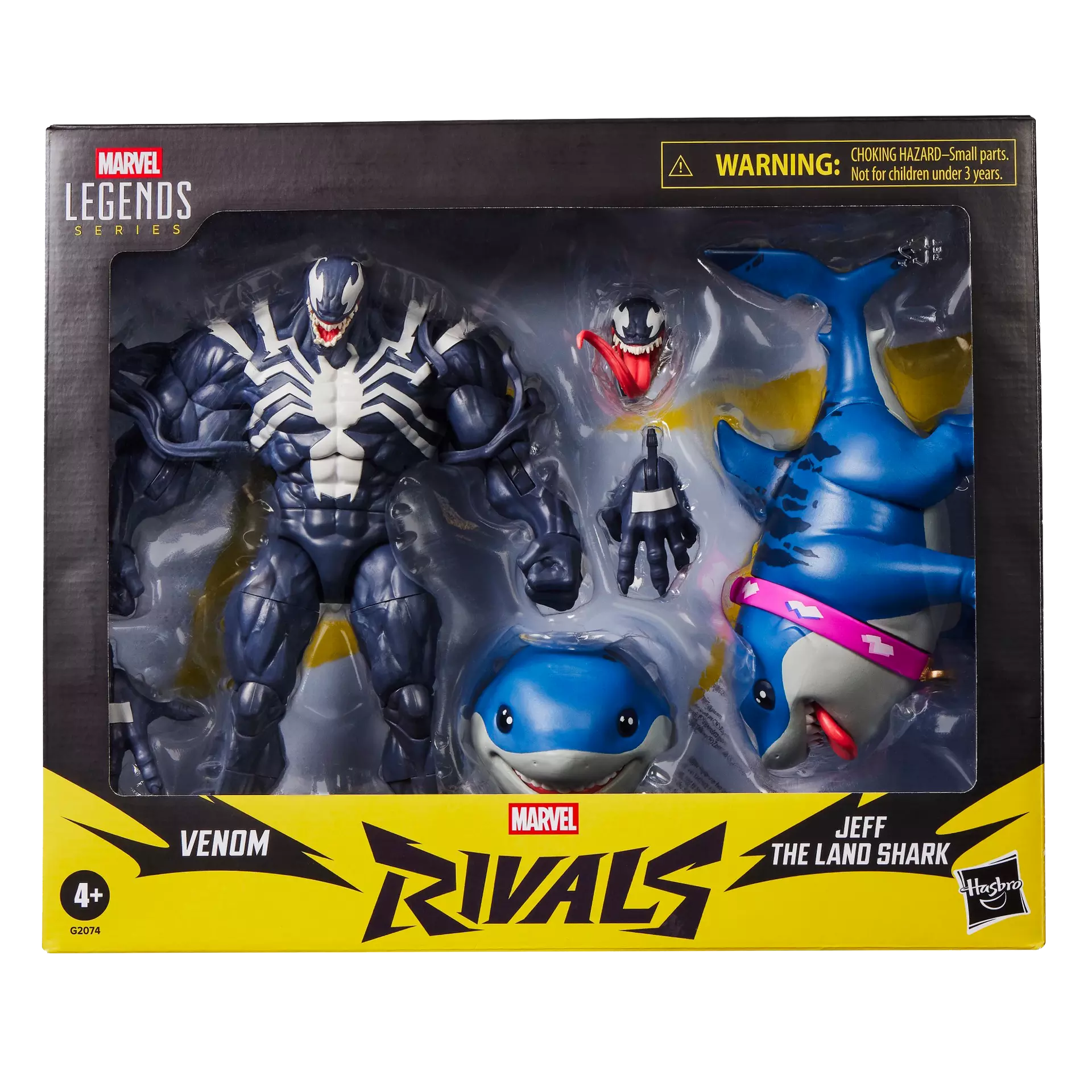 MARVEL LEGENDS MARVEL RIVALS VENOM AND JEFF THE LAND SHARK ACTION FIGURES