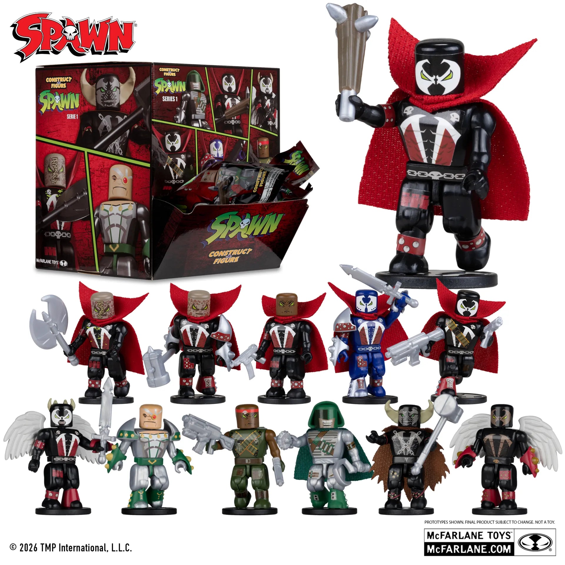 SPAWN CONSTRUCT-A-FIGURE BLIND BAG S1 DISPLAY (36)