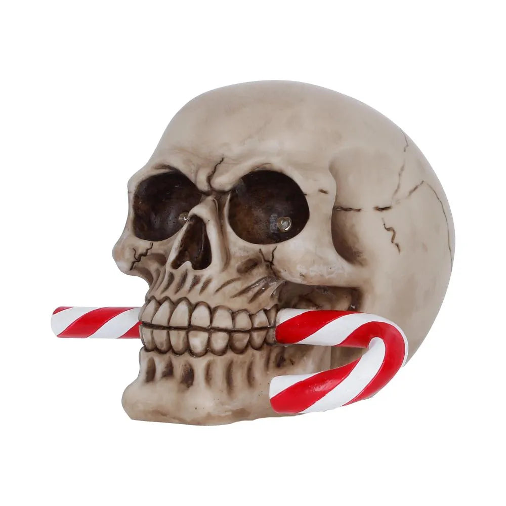 FROSTBITE CANDY CANE LED SKULL FIGURE
