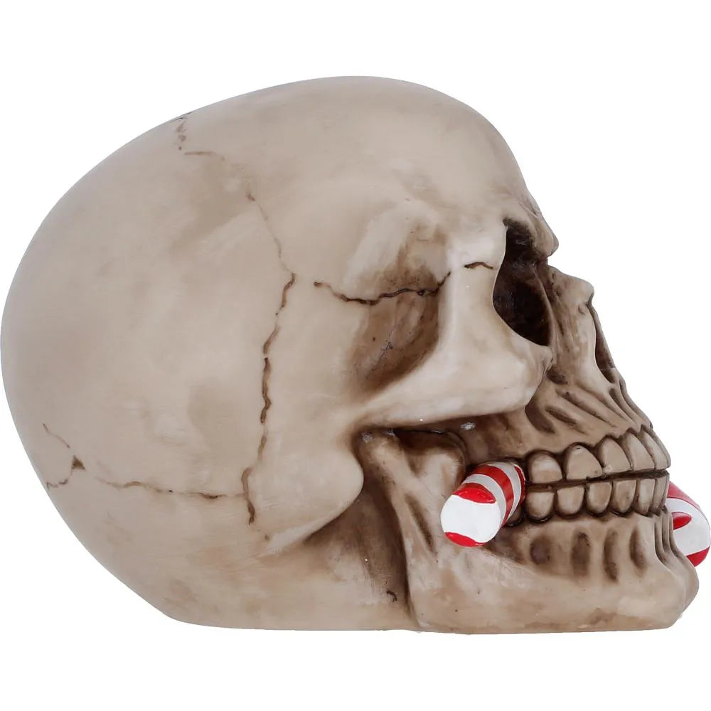 FROSTBITE CANDY CANE LED SKULL FIGURE