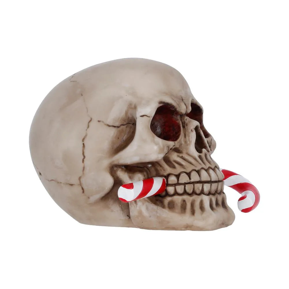 FROSTBITE CANDY CANE LED SKULL FIGURE
