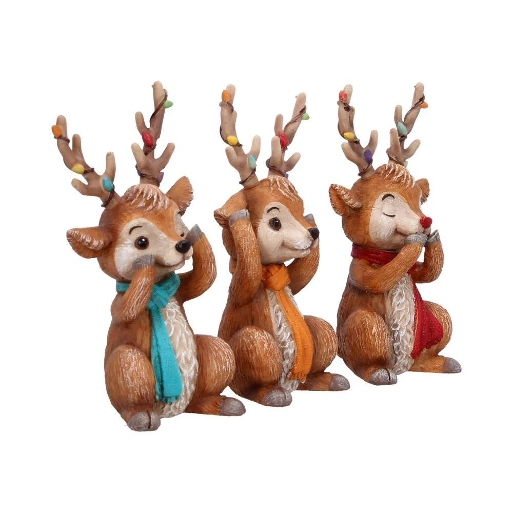THREE WISE REINDEER FIGURE