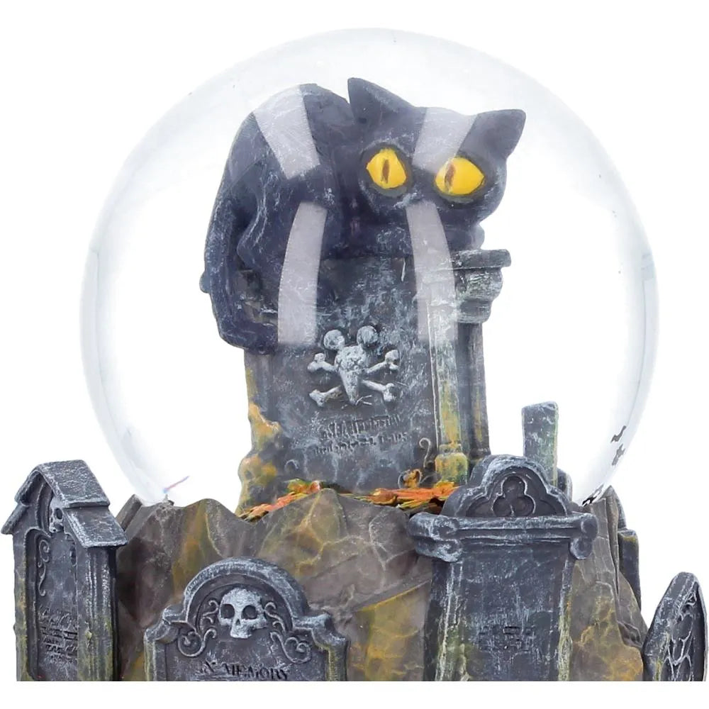 PUMPKIN PATCH HALLOWEEN CAT SNOW GLOBE