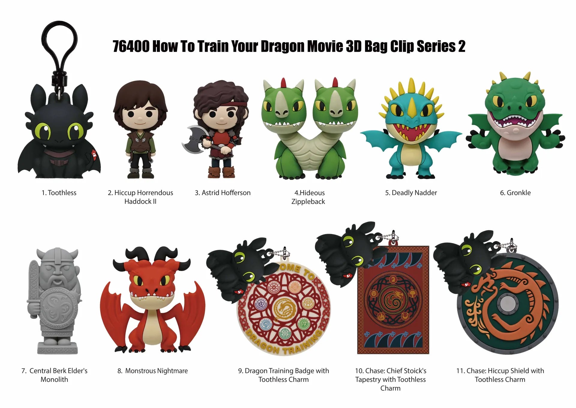 HOW TO TRAIN YOUR DRAGON S2 BAG CLIP BLIND BOX DISPLAY (24)