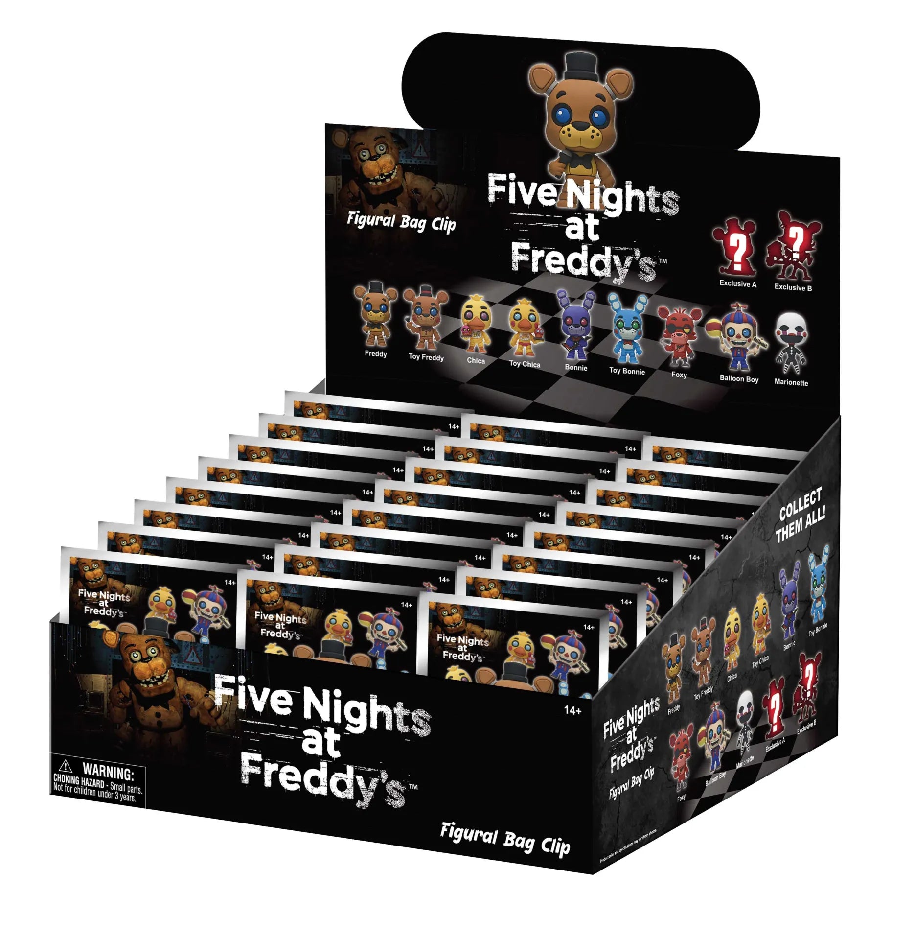 FIVE NIGHTS AT FREDDY'S BAG CLIP BLIND BOX DISPLAY(24)