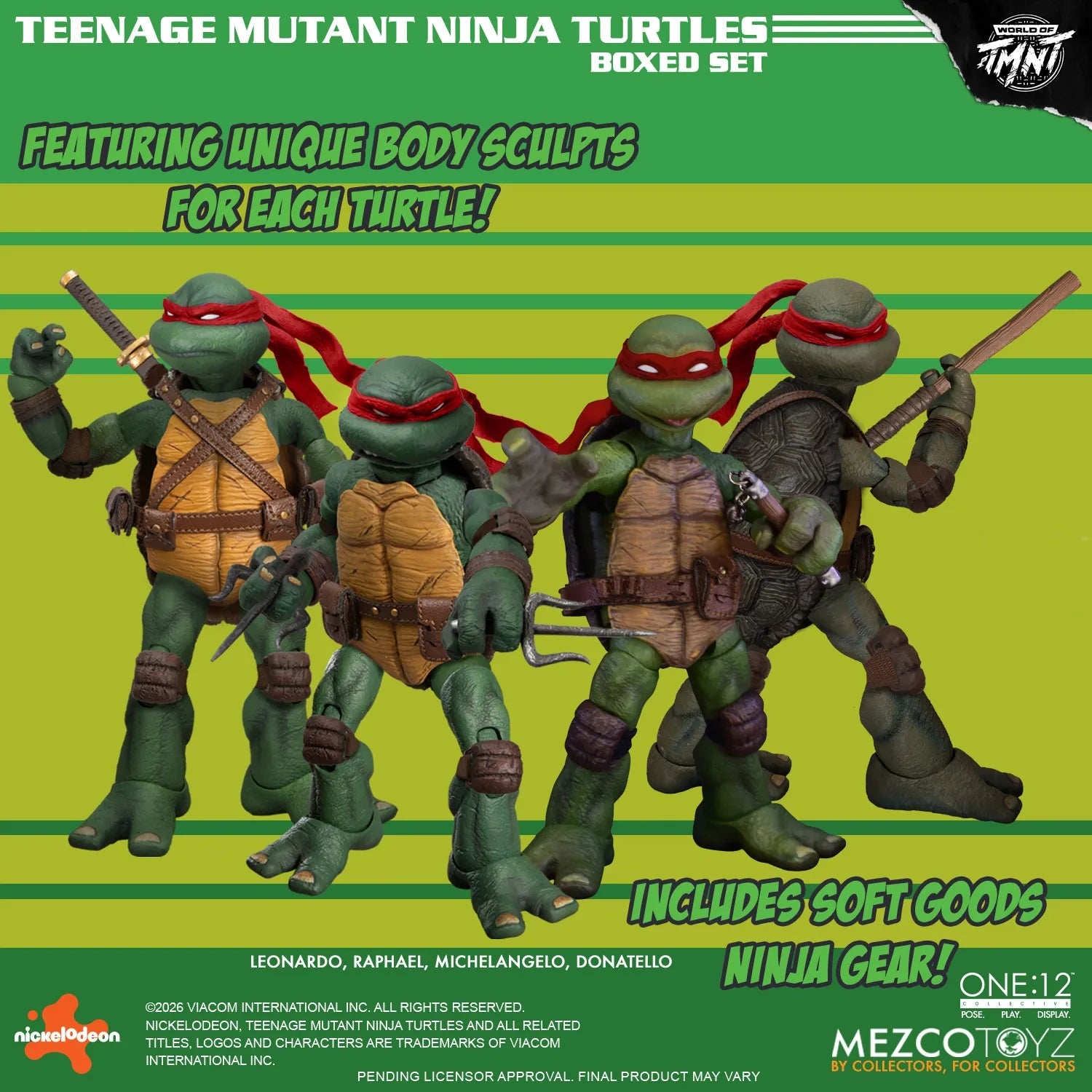 ONE 12 COLLECTIVE TEENAGE MUTANT NINJA TURTLES FIGURES BOX SET