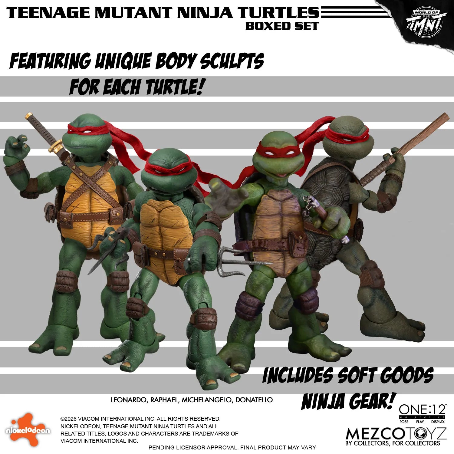 ONE 12 COLLECTIVE TEENAGE MUTANT NINJA TURTLES FIGURES BOX SET