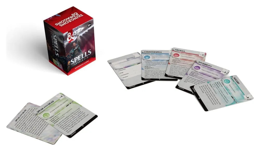 DUNGEONS & DRAGONS REFERENCE CARDS SPELLS (LEVELS 2-3) ENG