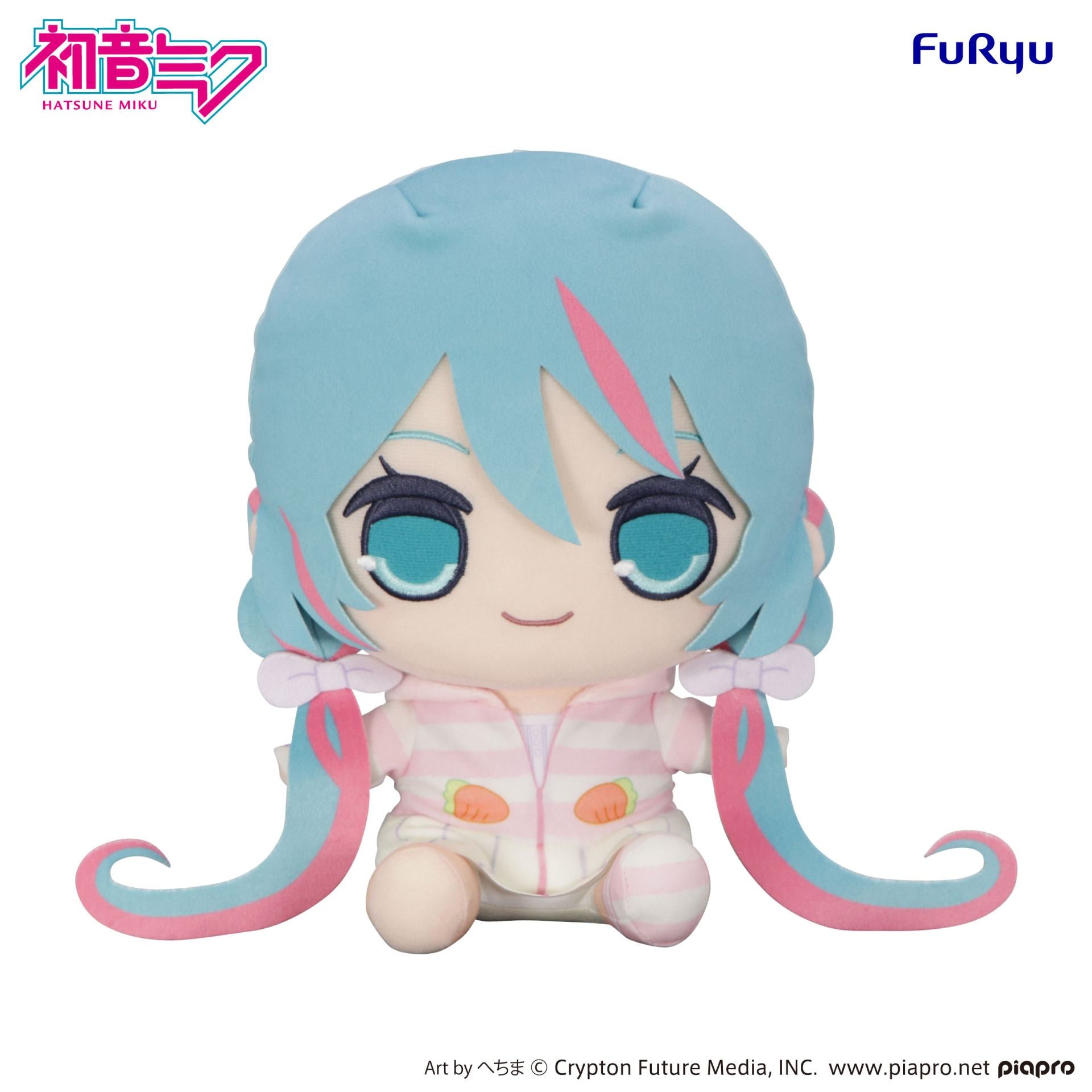 HATSUNE MIKU RABBIT EAR HOOD PAJAMA KYURUMARU BIG PLUSH
