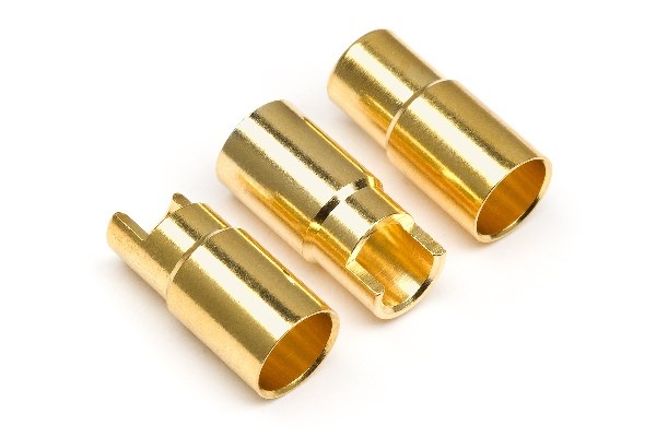 Female Gold Connectors (6.0Mm Dia) (3 Pcs)