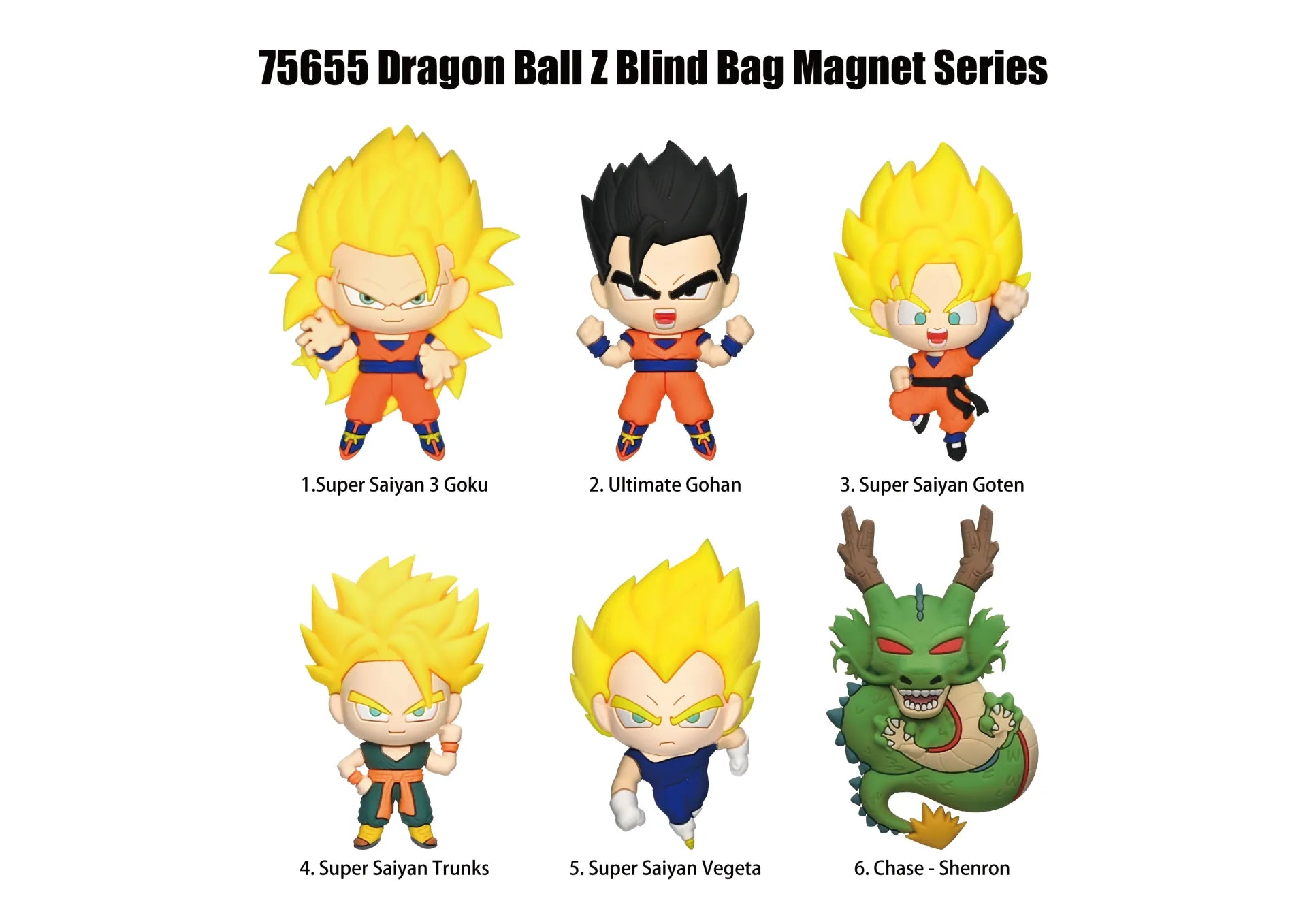 DRAGONBALL Z MAGNETS BLIND PACK DISPLAY (12)