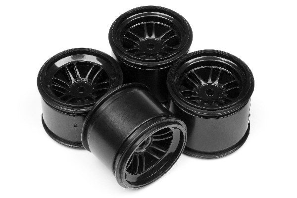 Ft01 Wheel Set (Black/Front 2Pcs/Rear 2Pcs)