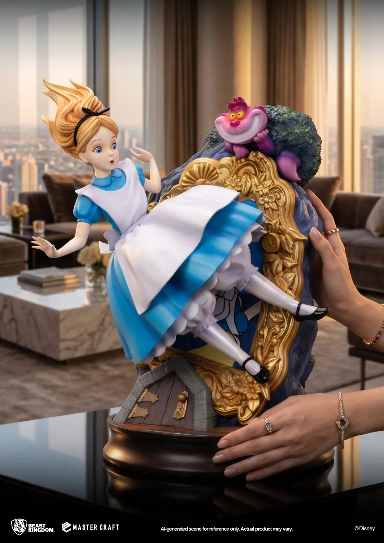 ALICE IN WONDERLAND & THE CHESHIRE CAT MASTER CRAFT STATUE