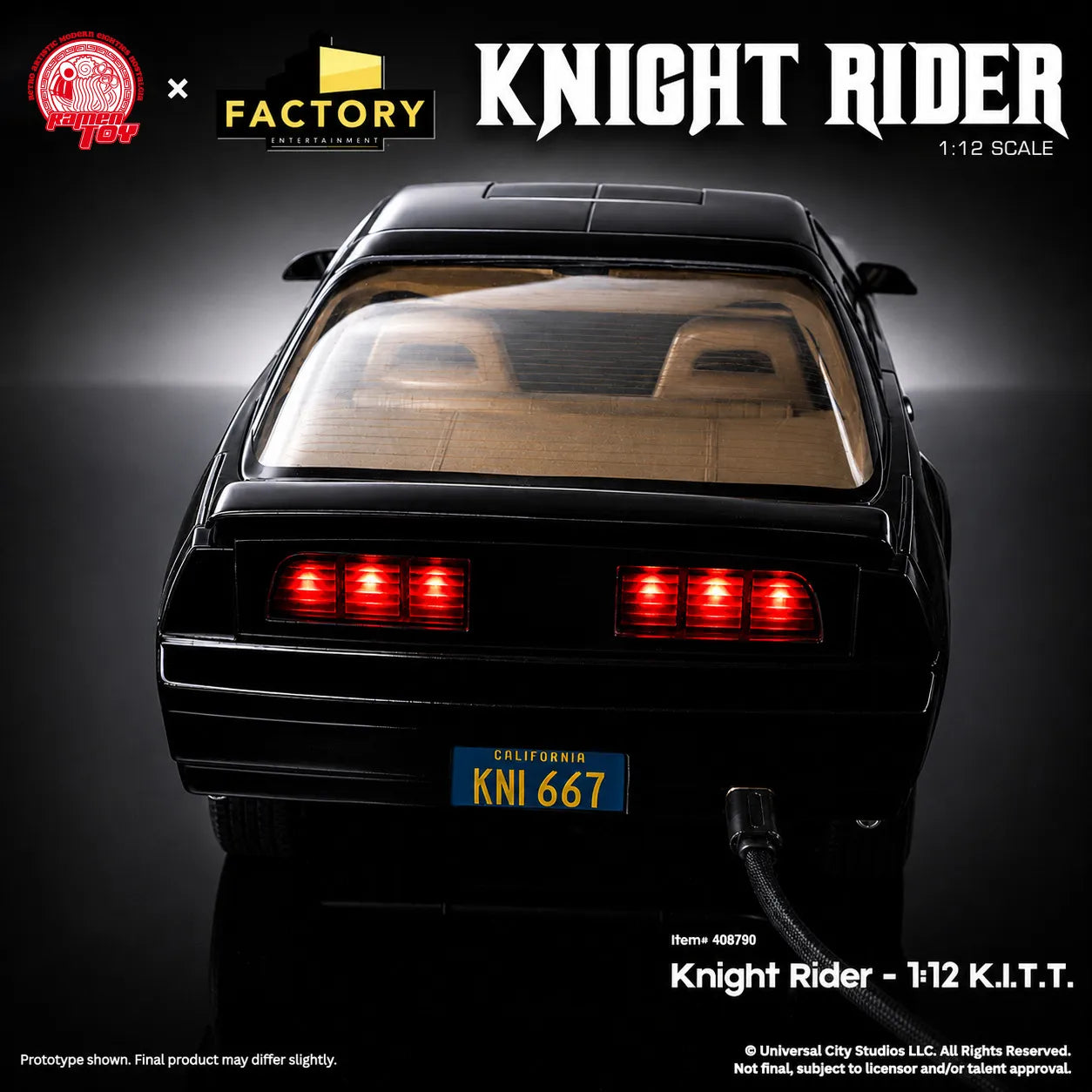 KNIGHT RIDER 1:12 SCALE KITT VEHICLE & MICHAEL KNIGHT ACTION FIGURE