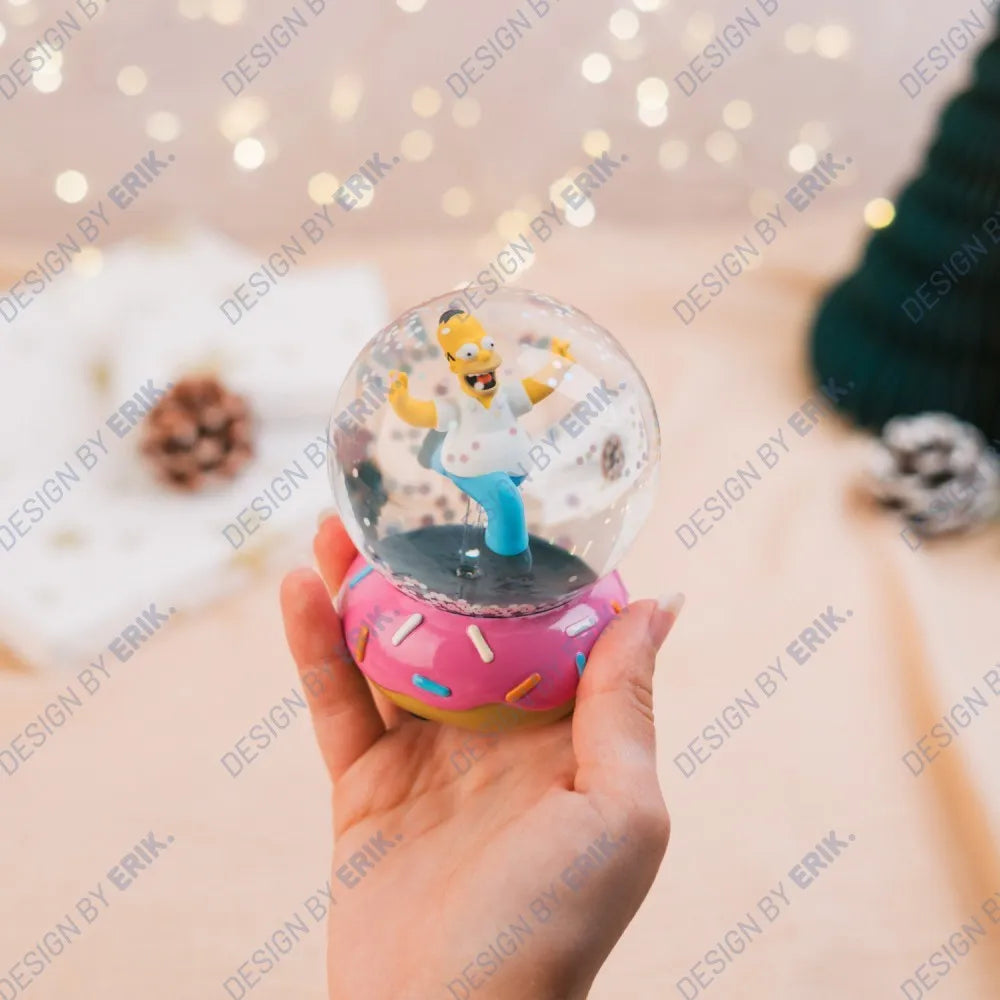 THE SIMPSON HOMER DONUT SNOWGLOBE