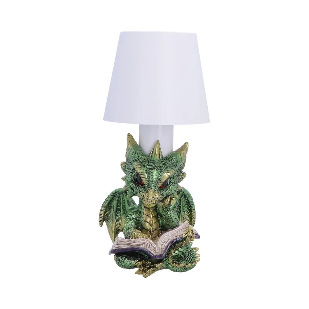 GREEN BOOK DRAGON LAMP