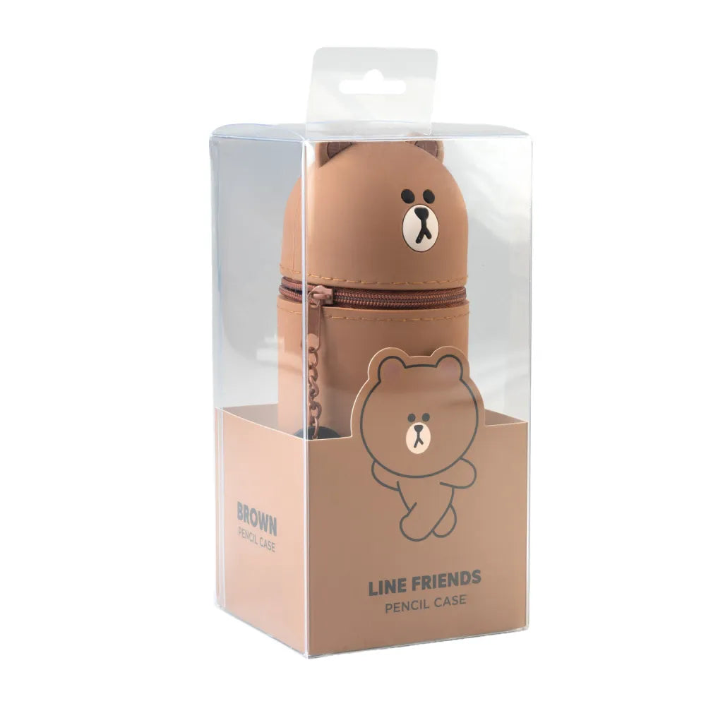 LINE FRIENDS BROWN PENCIL CASE