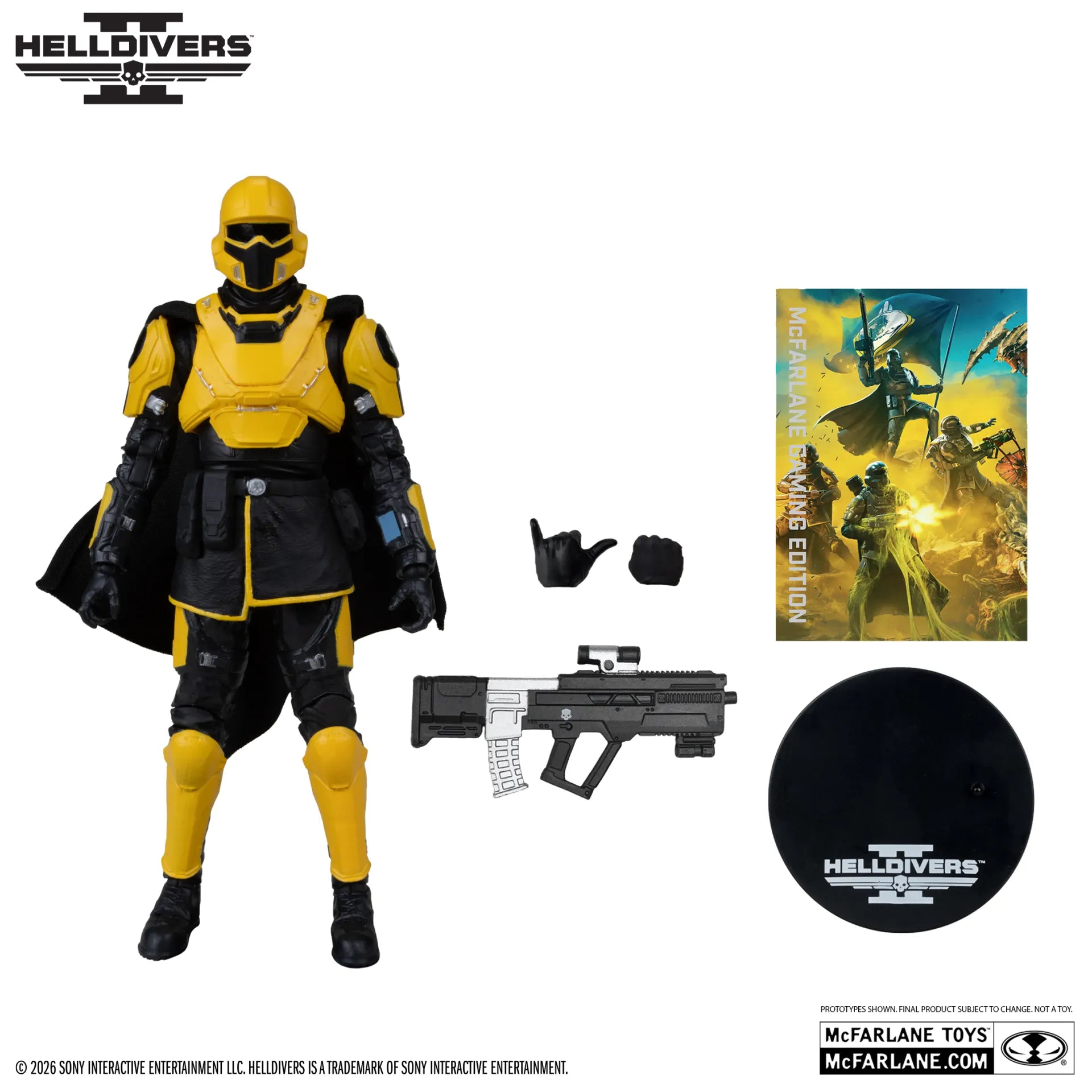 MCFARLANE GAMING EDITION 7INCH HELLDIVERS 2 TR-40 GOLD EAGLE ACTION FIGURE