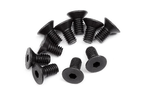 Flat Head Screw M4X8Mm (Hex Socket/10Pcs)