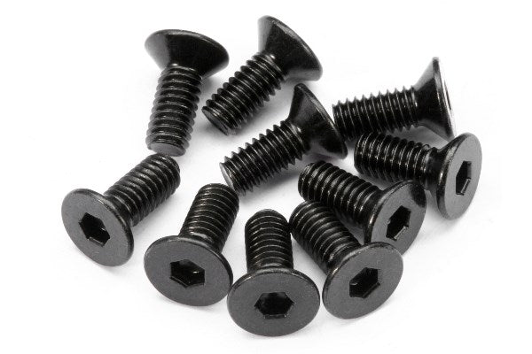 Flat Head Screw M4X10Mm (Hex Socket/10Pcs)