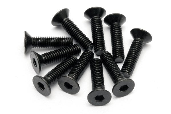 Flat Head Screw M4X15Mm (Hex Socket/10Pcs)