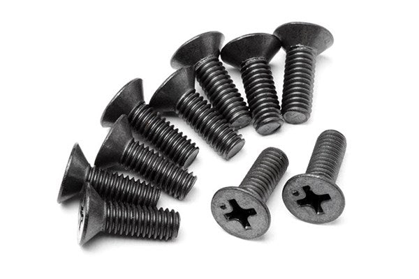 Flat Head Screw M4X12Mm (6Pcs)