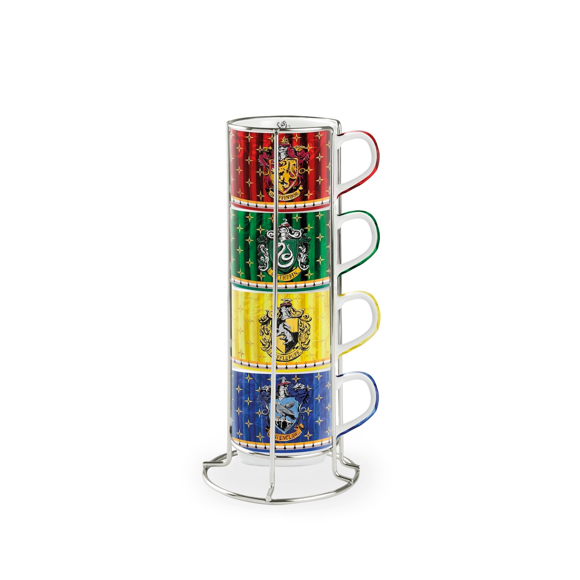 HARRY POTTER - The 4 Houses - Set of 4 Mugs 2,7oz  + Metalrack