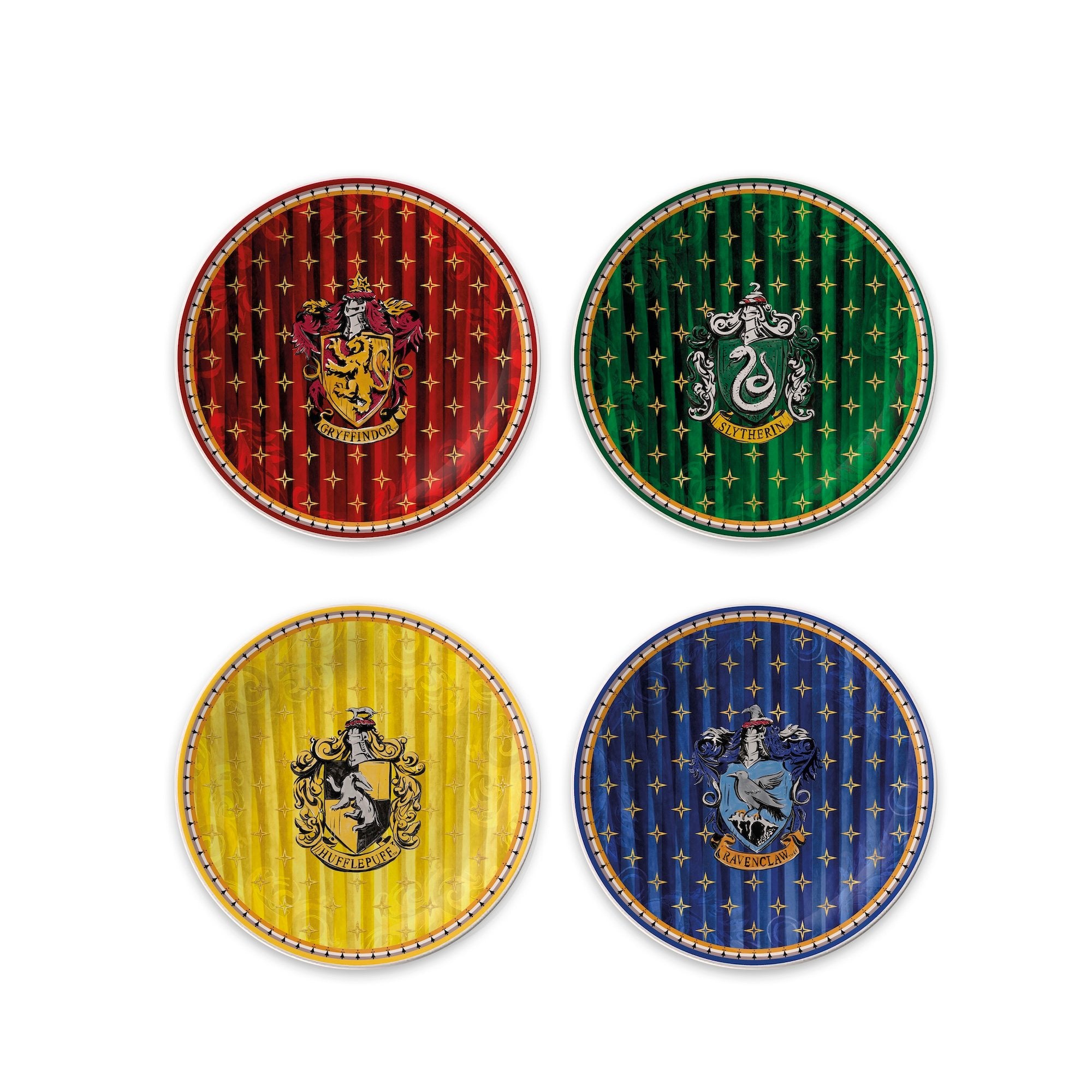 HARRY POTTER - The 4 Houses - Set of 4 Dessert Plates 19cm