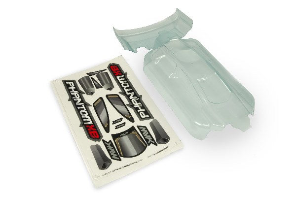 CLEAR LEXAN PHANTOM XB BODY & WING - W/ DECAL