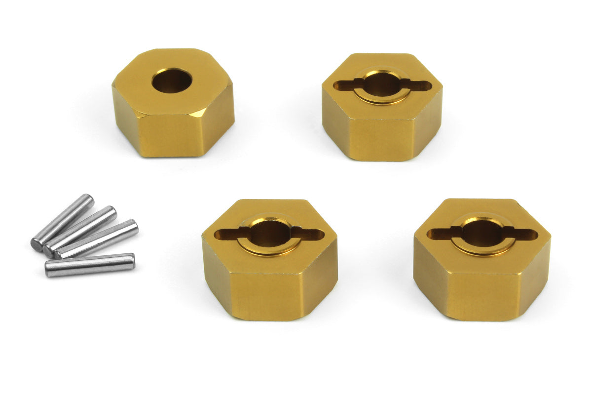 Aluminum 14mm Hex Hub Set (Gold/4pcs)