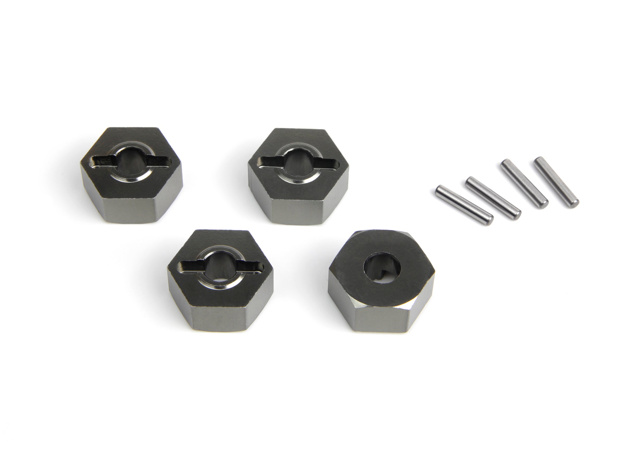 Aluminium 14mm Hex Hub Set (Grey/4pcs)