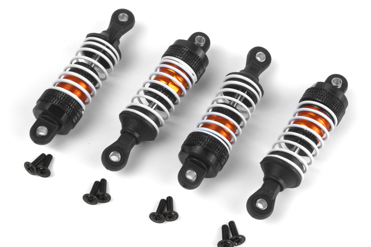 Aluminum Oil-Filled Shock Absorber Set Orange/4pc