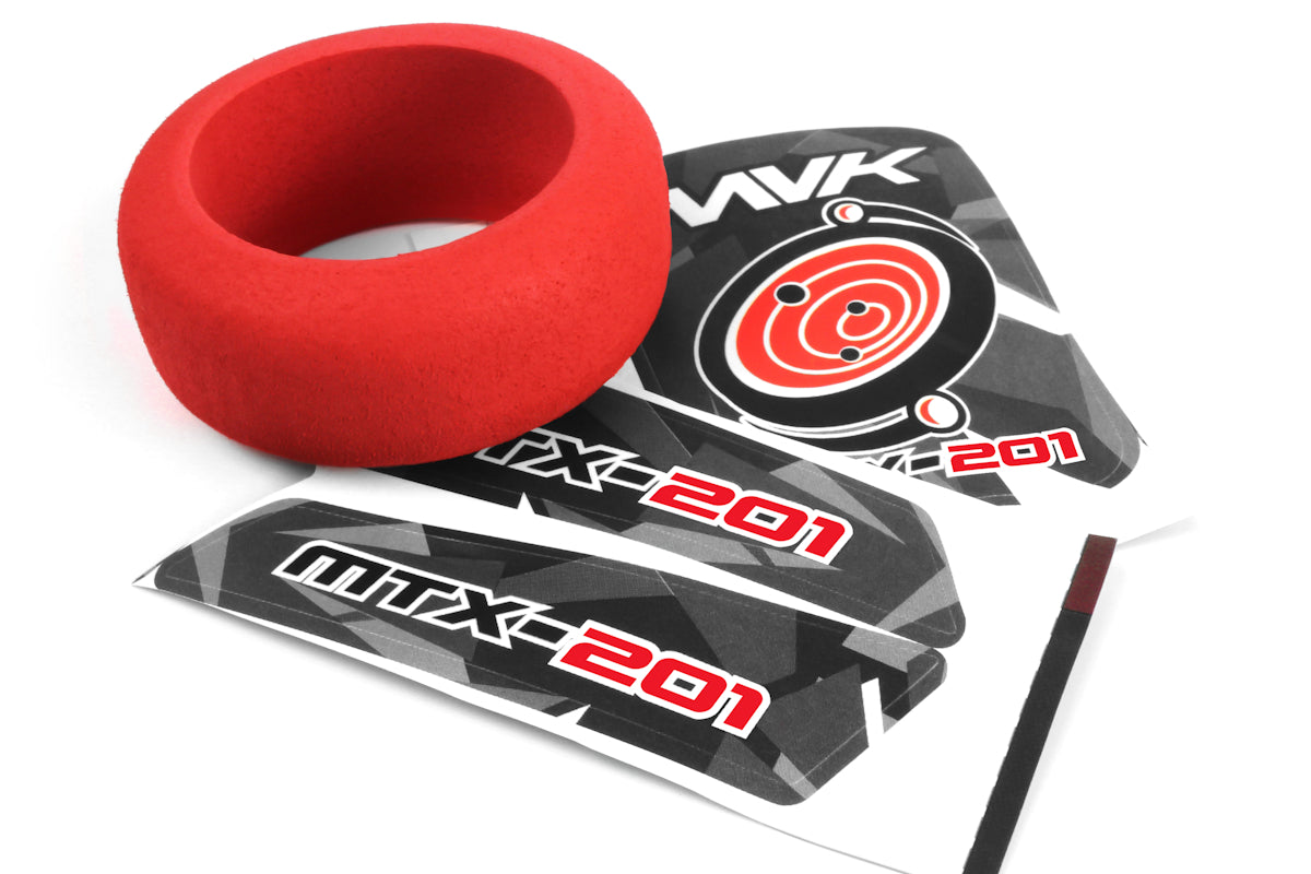 MTX-201 Transmitter Wheel Foam & Decals (Red)