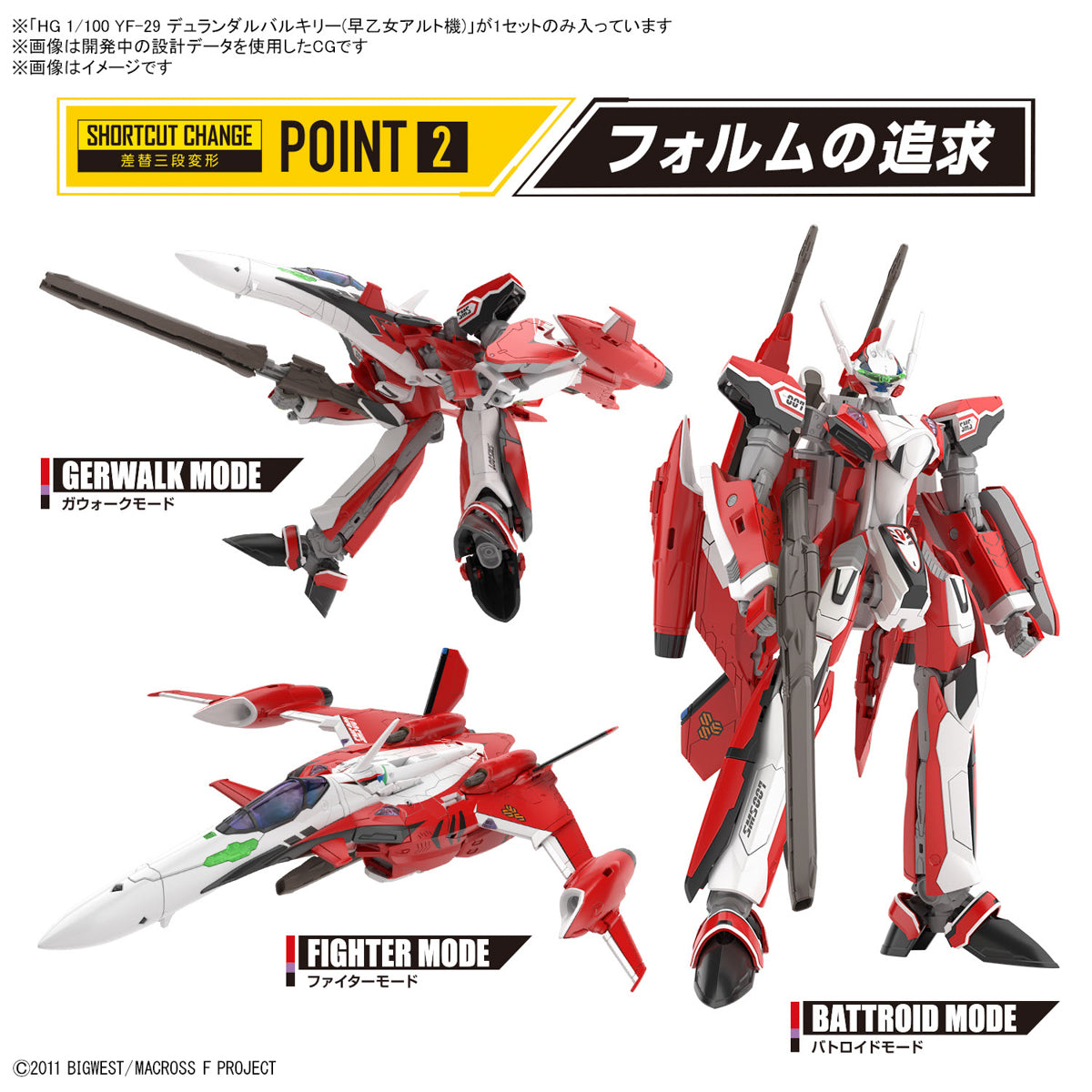 HG 1/100 YF-29 Durandal Valkyrie (Alto Saotome machine)