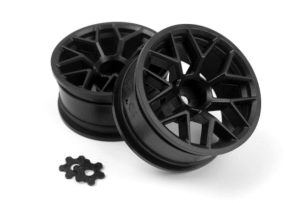 RTR WHEEL 26MM BLACK (6MM OFFSET/2PCS)