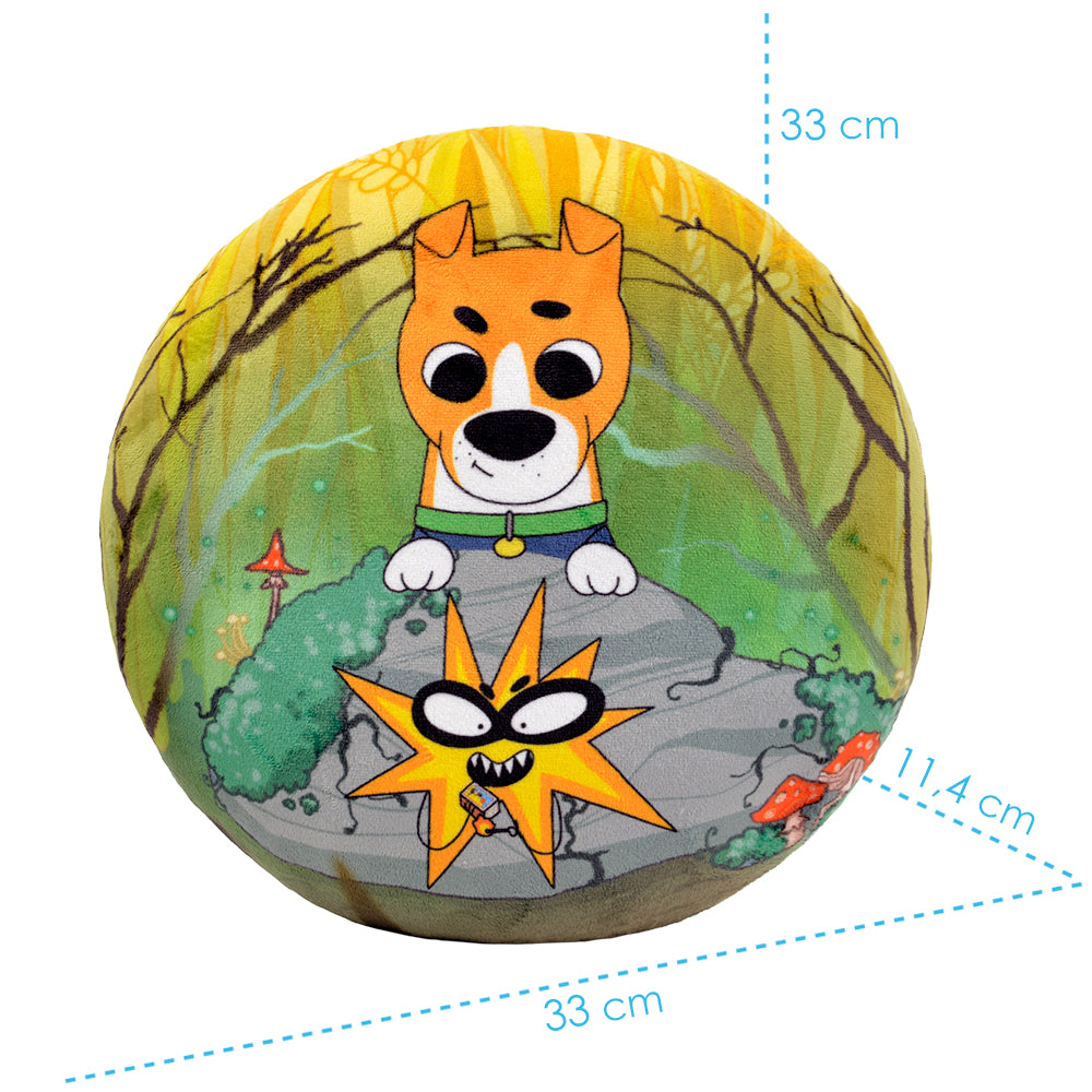 WP MERCHANDISE Patron the Dog (cartoon) - Dog Patron & Bubuh decorative pillow